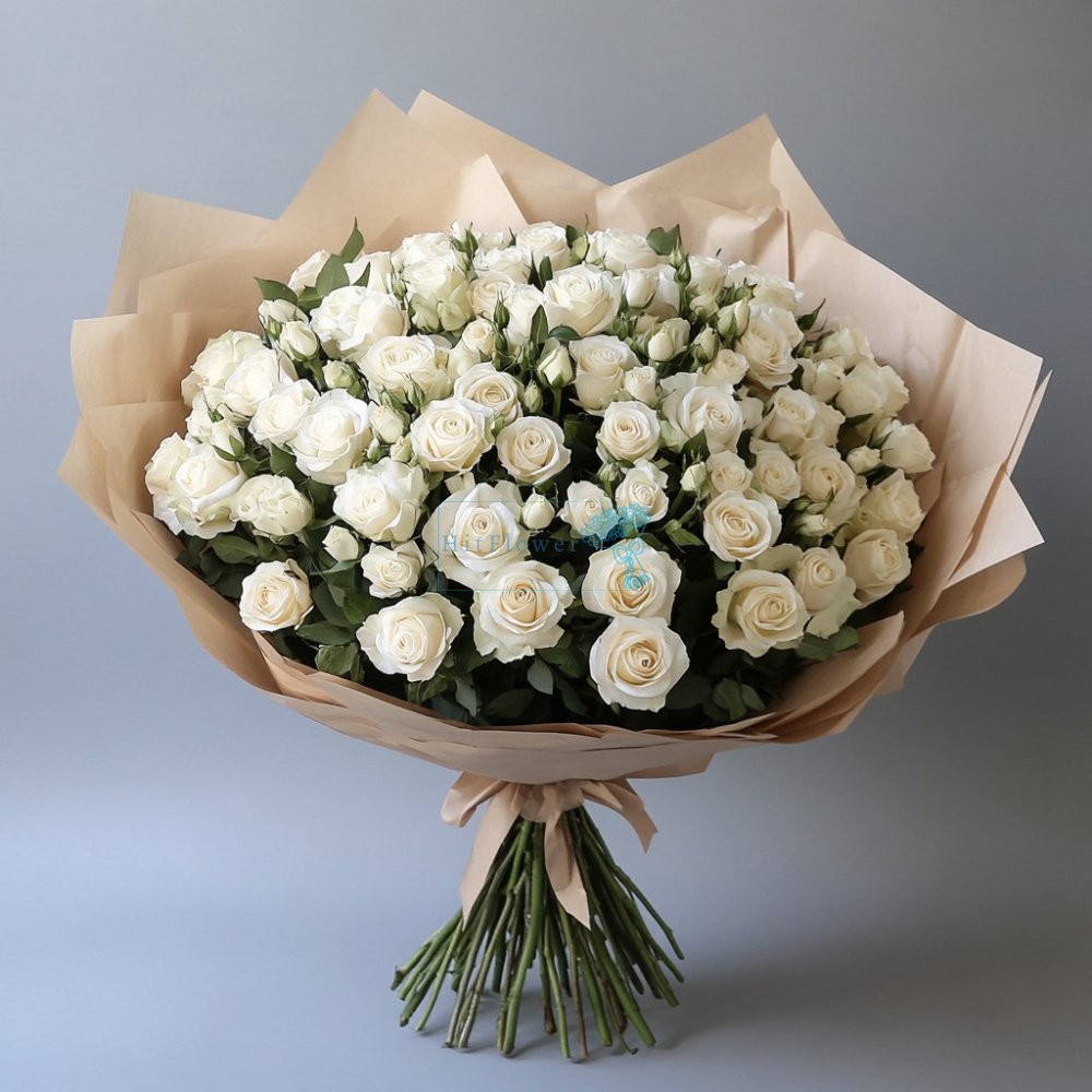 Букет Белоснежная симфония Букет роз Белоснежная симфония